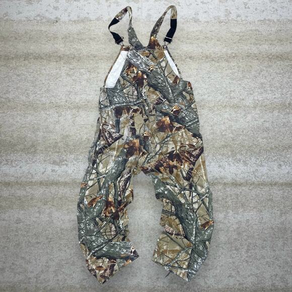 Vintage Fusion 3D Hunting Camo Overalls Baggy Wide Leg Fit Woodland 90s - Picture 2 of 4